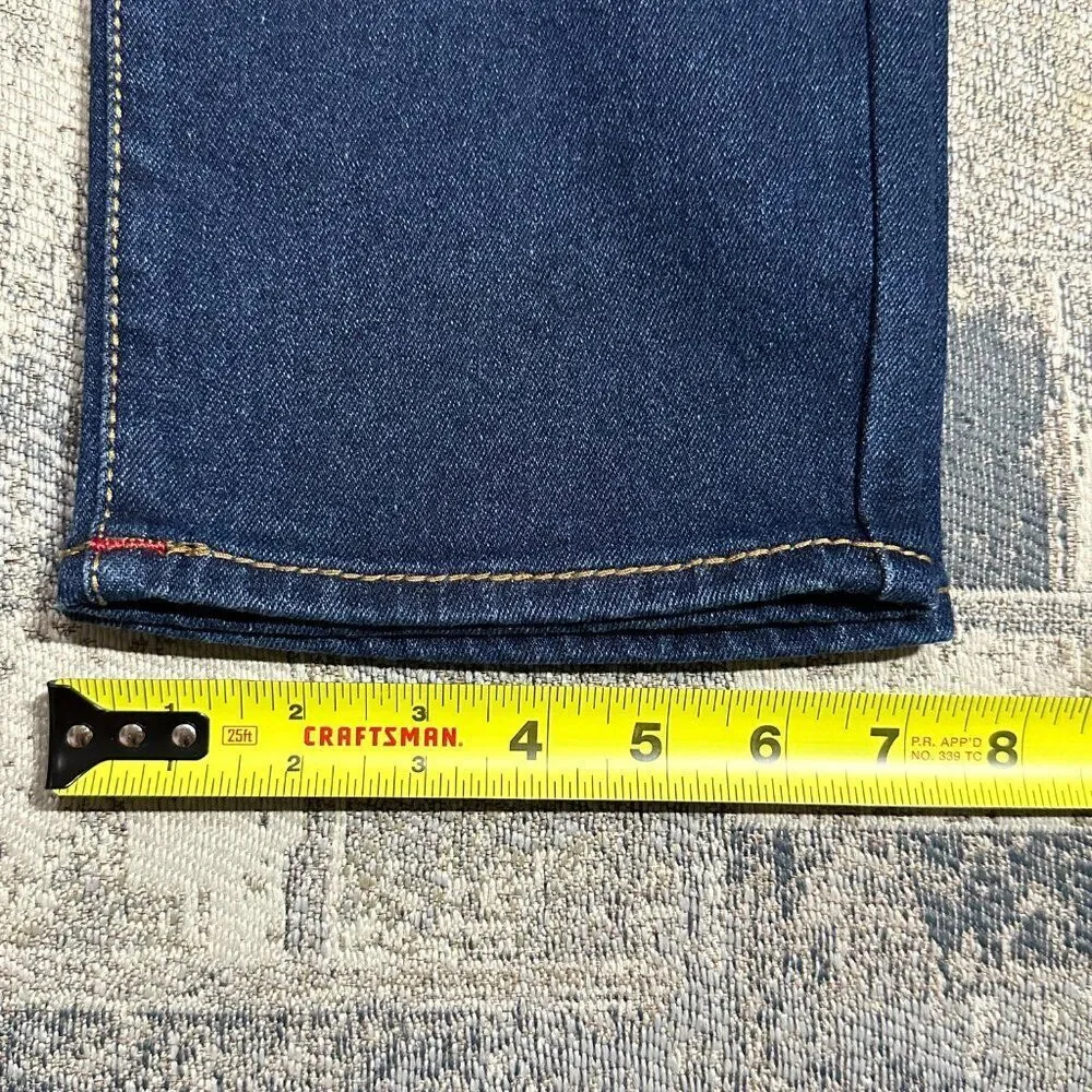 True Religion Men Jeans Blue ROCCO Big T Flap Relaxed Skinny $199 size 34 36 NEW